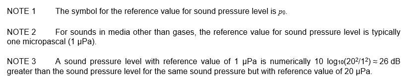 3.08 reference value for sound pressure